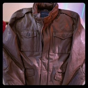 Tommy Hilfiger Mens Leather Jacket